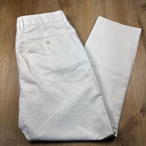 Bonobos Progetto Uno Linen Blend Dress Pants Mens 35x30 Ivory Tailored Fit Italy